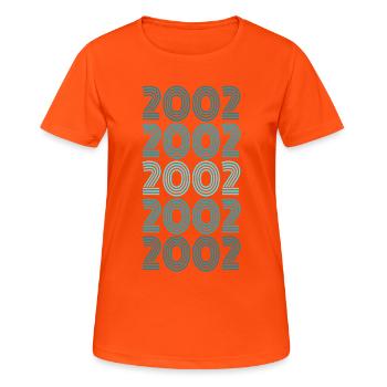 Single Vintage - T-shirt respirant Femme - orange néon - Devant - AI Model Female 172 dark (172cm)
