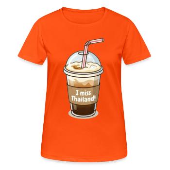 Ich vermisse Thailand - Frauen T-Shirt atmungsaktiv - Neonorange - Vorne - AI Model Female 172 dark (172cm)