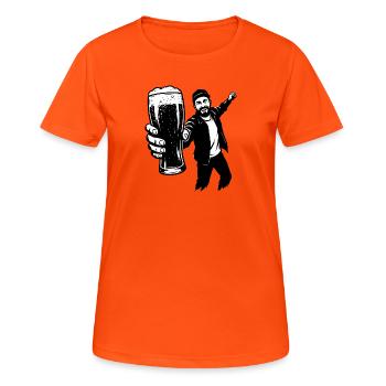 Bierman - Women's Breathable T-Shirt - neon orange - Front - AI Model Female 172 dark (172cm)