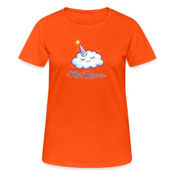 Miss rêveuse - T-shirt respirant Femme - orange néon - Devant - AI Model Female 172 dark (172cm)