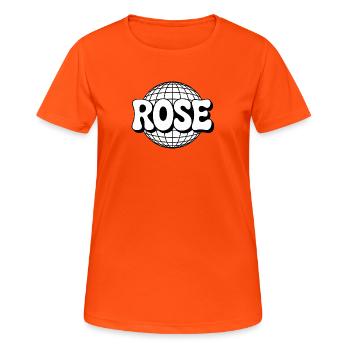 Rose Disco Sphère - T-shirt respirant Femme - orange néon - Devant - AI Model Female 172 dark (172cm)