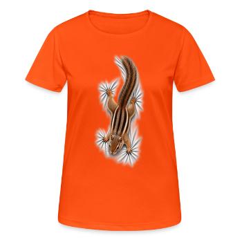 Chipmunks on the shirt - Women's Breathable T-Shirt - neon orange - Front - AI Model Female 172 dark (172cm)
