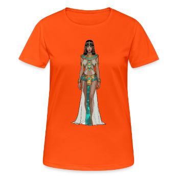 Cosplay de Cléopâtre - T-shirt respirant Femme - orange néon - Devant - AI Model Female 172 dark (172cm)