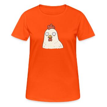 TINY ACTIVISTS | Chicken - Women's Breathable T-Shirt - neon orange - Front - AI Model Female 172 dark (172cm)