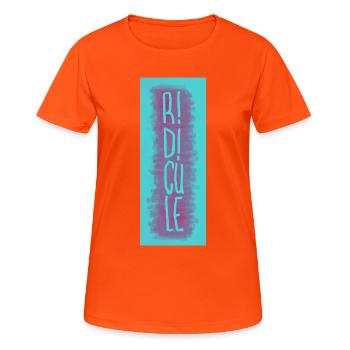 R! D!CULE (Blau & Lila) - Frauen T-Shirt atmungsaktiv - Neonorange - Vorne - AI Model Female 172 dark (172cm)