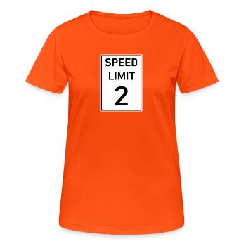 Speed limit 2 - T-shirt respirant Femme - orange néon - Devant - AI Model Female 172 dark (172cm)