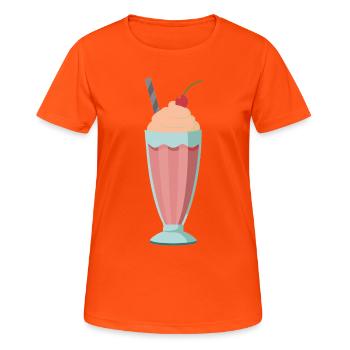 Milkshake - T-shirt respirant Femme - orange néon - Devant - AI Model Female 172 dark (172cm)
