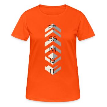 Pessimiste - T-shirt respirant Femme - orange néon - Devant - AI Model Female 172 dark (172cm)