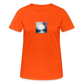 Flançaille Brume Crépuscule - T-shirt respirant Femme - orange néon - Devant - AI Model Female 172 dark (172cm)