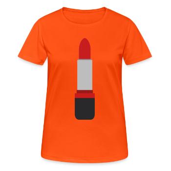Rouge à lèvres - T-shirt respirant Femme - orange néon - Devant - AI Model Female 172 dark (172cm)