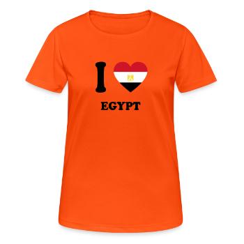 i love home country gifts EGYPT - Women's Breathable T-Shirt - neon orange - Front - AI Model Female 172 dark (172cm)
