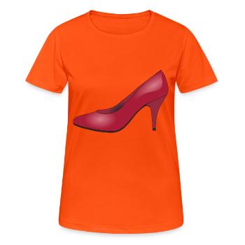 chaussures highheels schoes flipflops boots bottes36 - T-shirt respirant Femme - orange néon - Devant - AI Model Female 172 dark (172cm)