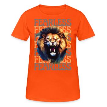 Fearless Attitude - Women's Breathable T-Shirt - neon orange - Front - AI Model Female 172 dark (172cm)