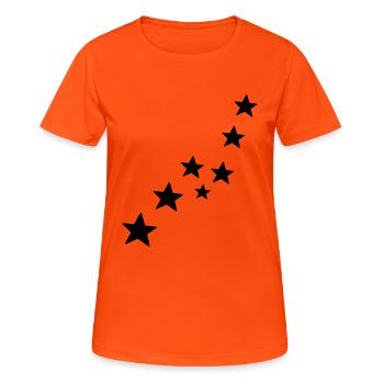 stars - T-shirt respirant Femme - orange néon - Devant - AI Model Female 172 dark (172cm)
