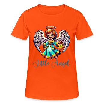 ange - T-shirt respirant Femme - orange néon - Devant - AI Model Female 172 dark (172cm)