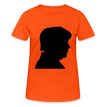 angie - T-shirt respirant Femme - orange néon - Devant - AI Model Female 172 dark (172cm)