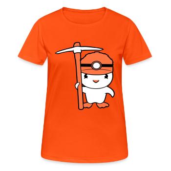 Ente Bergmann Spitzhacke Helm Lampe Minenarbeiter - Frauen T-Shirt atmungsaktiv - Neonorange - Vorne - AI Model Female 172 dark (172cm)