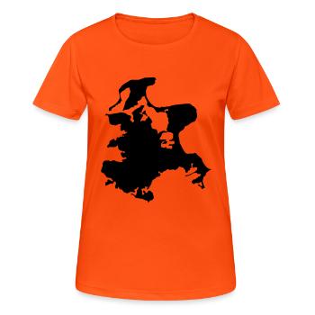Réprimander - T-shirt respirant Femme - orange néon - Devant - AI Model Female 172 dark (172cm)