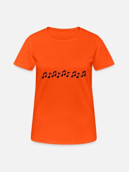 Notes - Women's Breathable T-Shirt - neon orange