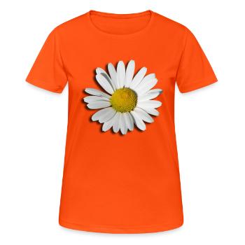 Margerite - Frauen T-Shirt atmungsaktiv - Neonorange - Vorne - AI Model Female 172 dark (172cm)