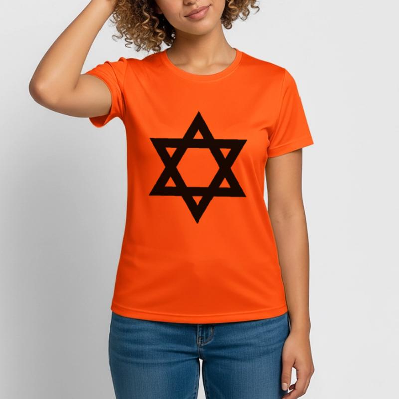 davidstern oder Judenster Frauen T-Shirt atmungsaktiv