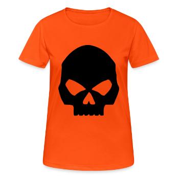 Skull - T-shirt respirant Femme - orange néon - Devant - AI Model Female 172 dark (172cm)