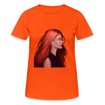 onze rouges - T-shirt respirant Femme - orange néon - Devant - AI Model Female 172 dark (172cm)