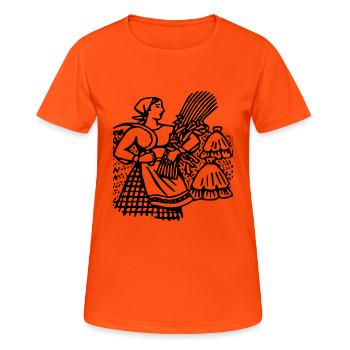 corn corn maize cereal veggie vegetables vegetables - Women's Breathable T-Shirt - neon orange - Front - AI Model Female 172 dark (172cm)