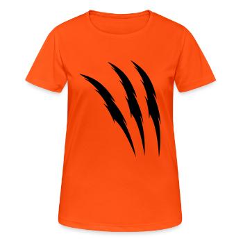 krallen - Frauen T-Shirt atmungsaktiv - Neonorange - Vorne - AI Model Female 172 dark (172cm)