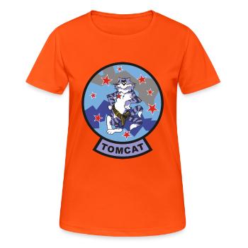 Tomcat - Russian Camo - Women's Breathable T-Shirt - neon orange - Front - AI Model Female 172 dark (172cm)