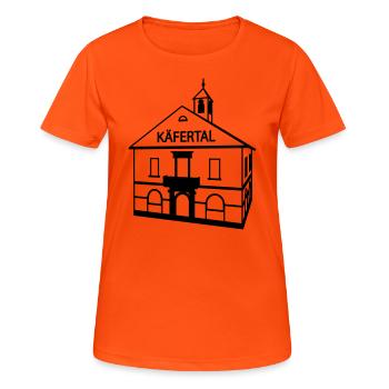 Mannheim Käfertal in black - Women's Breathable T-Shirt - neon orange - Front - AI Model Female 172 dark (172cm)