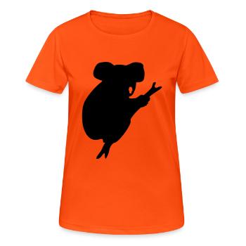 koala - Frauen T-Shirt atmungsaktiv - Neonorange - Vorne - AI Model Female 172 dark (172cm)