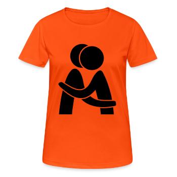 Hug - Women's Breathable T-Shirt - neon orange - Front - AI Model Female 172 dark (172cm)