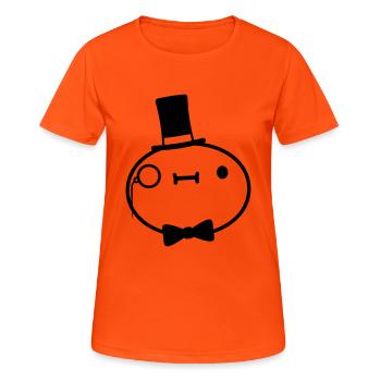 gentleman sir seigneur cylindre - T-shirt respirant Femme - orange néon - Devant - AI Model Female 172 dark (172cm)