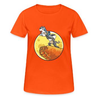 Unicorn funny funny birthday gift sweet - Women's Breathable T-Shirt - neon orange - Front - AI Model Female 172 dark (172cm)