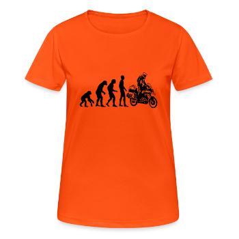 Human Evolution Enduro - Women's Breathable T-Shirt - neon orange - Front - AI Model Female 172 dark (172cm)
