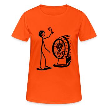 Winzer - Frauen T-Shirt atmungsaktiv - Neonorange - Vorne - AI Model Female 172 dark (172cm)