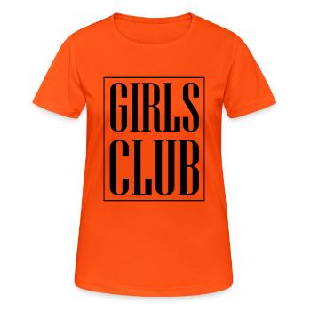 Girls Club - Frauen T-Shirt atmungsaktiv - Neonorange - Vorne - AI Model Female 172 dark (172cm)
