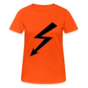 Blitz - Frauen T-Shirt atmungsaktiv - Neonorange - Vorne - AI Model Female 172 dark (172cm)
