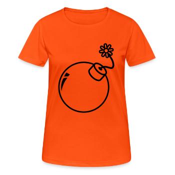 Exlosive Bomb - T-shirt respirant Femme - orange néon - Devant - AI Model Female 172 dark (172cm)