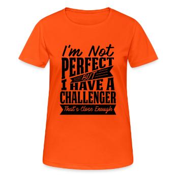 PARFAIT AVEC CHALLENGER - T-shirt respirant Femme - orange néon - Devant - AI Model Female 172 dark (172cm)