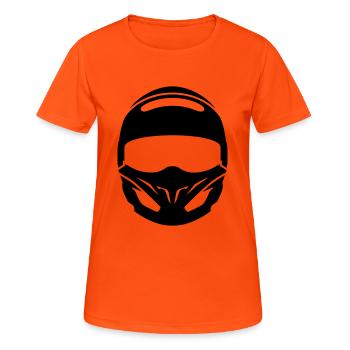 helmet - Women's Breathable T-Shirt - neon orange - Front - AI Model Female 172 dark (172cm)