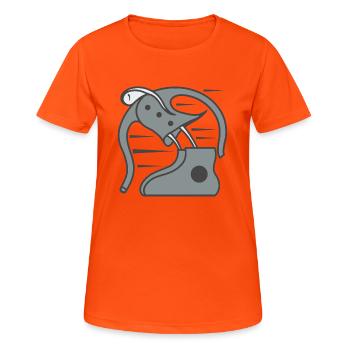 Contre toute attente - T-shirt respirant Femme - orange néon - Devant - AI Model Female 172 dark (172cm)