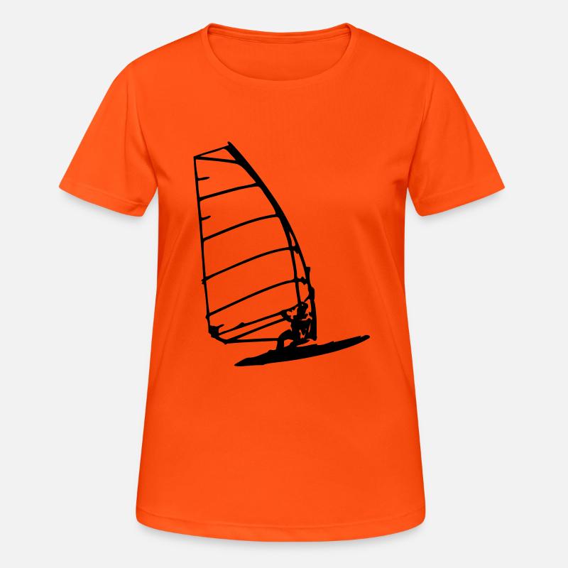 Windsurfing 1 - Women's Breathable T-Shirt - neon orange