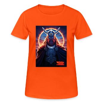 WOTAN - YOUR LIGHT IN YOUR DARKNESS - Frauen T-Shirt atmungsaktiv - Neonorange - Vorne - AI Model Female 172 dark (172cm)