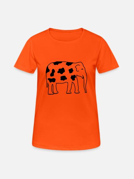 elephant - Women's Breathable T-Shirt - neon orange