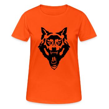 loup-garou - T-shirt respirant Femme - orange néon - Devant - AI Model Female 172 dark (172cm)