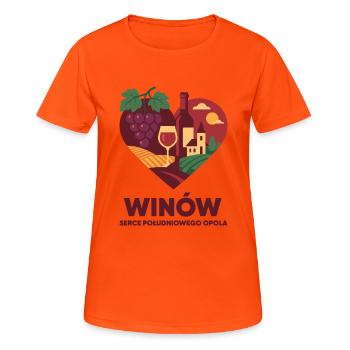 Winów – le cœur du sud d’Opole - T-shirt respirant Femme - orange néon - Devant - AI Model Female 172 dark (172cm)