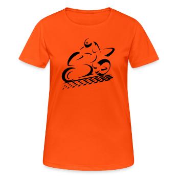 SPEED BIKE - T-shirt respirant Femme - orange néon - Devant - AI Model Female 172 dark (172cm)