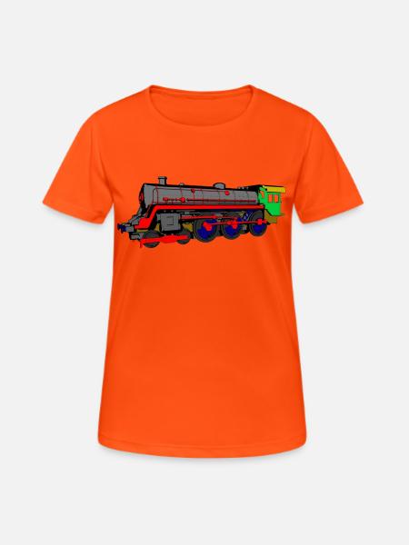 Steam locomotive - Women's Breathable T-Shirt - neon orange